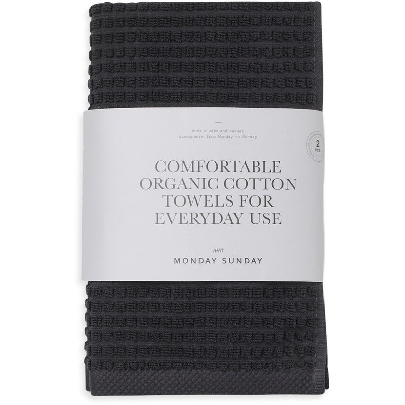 Monday Sunday Trista 2-pack Towels Grey